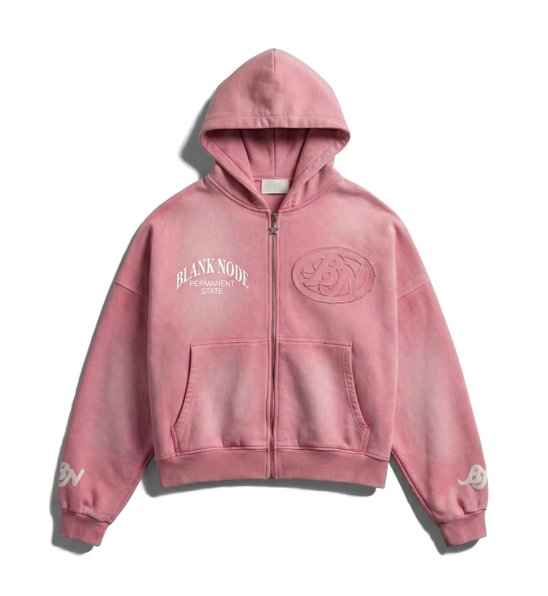 STATE / PERMANENT ZIP HOODIE — PINK