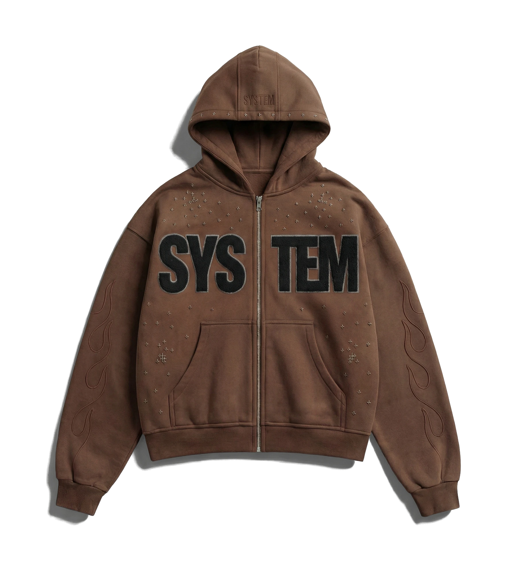 CONFIG / SURFACE ZIP HOODIE — BROWN