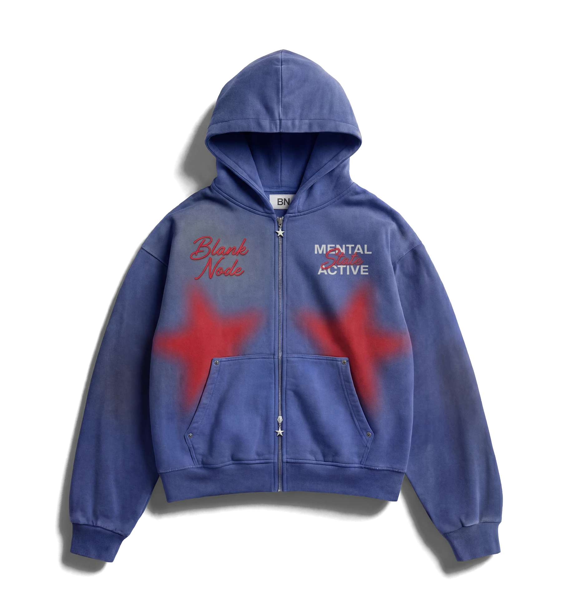 CONDITION / SIGNAL ZIP HOODIE — BLUE